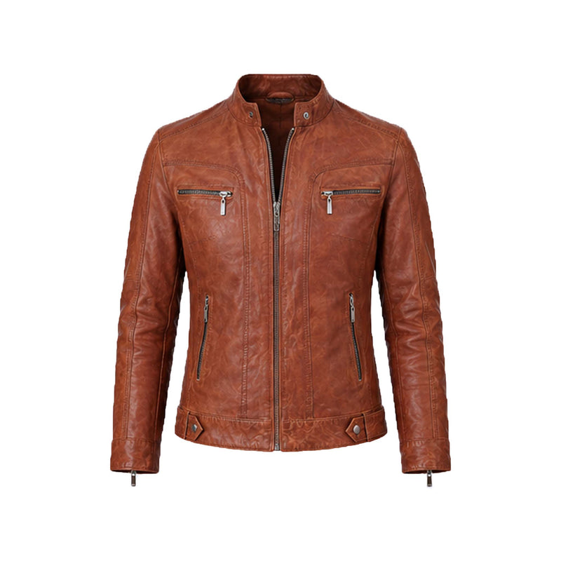 Women’s Brown Fitted Leather Jacket